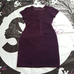 Calvin Klein Cocktail Purple fitted midi dress